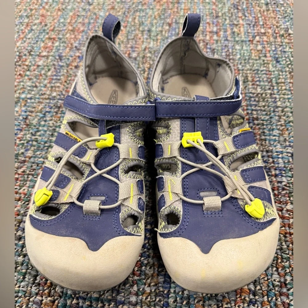 Keen Kids’ Blue and Yellow Outdoor Sandals, Size 6 - Picture 3 of 7